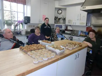 Our members with their delicious baked muffins